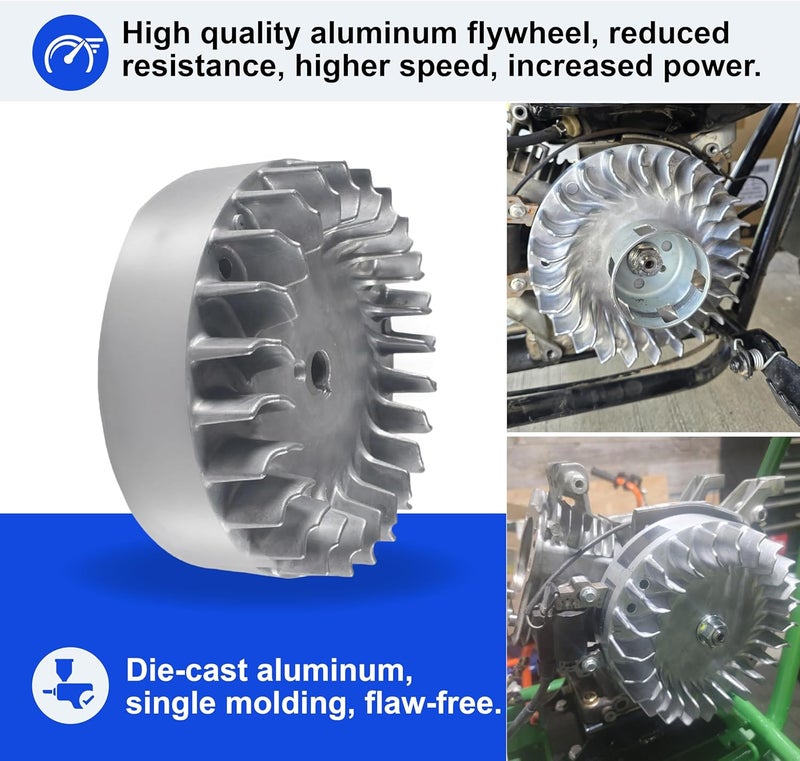 BUHNSS Aluminum Flywheel 10krpm With Spark Plug 22lb Springs For Honda gx200 For Clone 196cc BSP Tilly For Predator 160cc 196cc 212cc 224cc 69730 69736 Non Hemi Mini Bike Performance Parts - Image 5